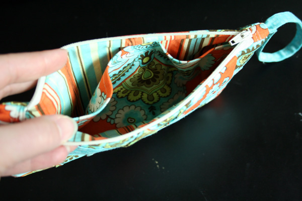 Orange Clutch inside